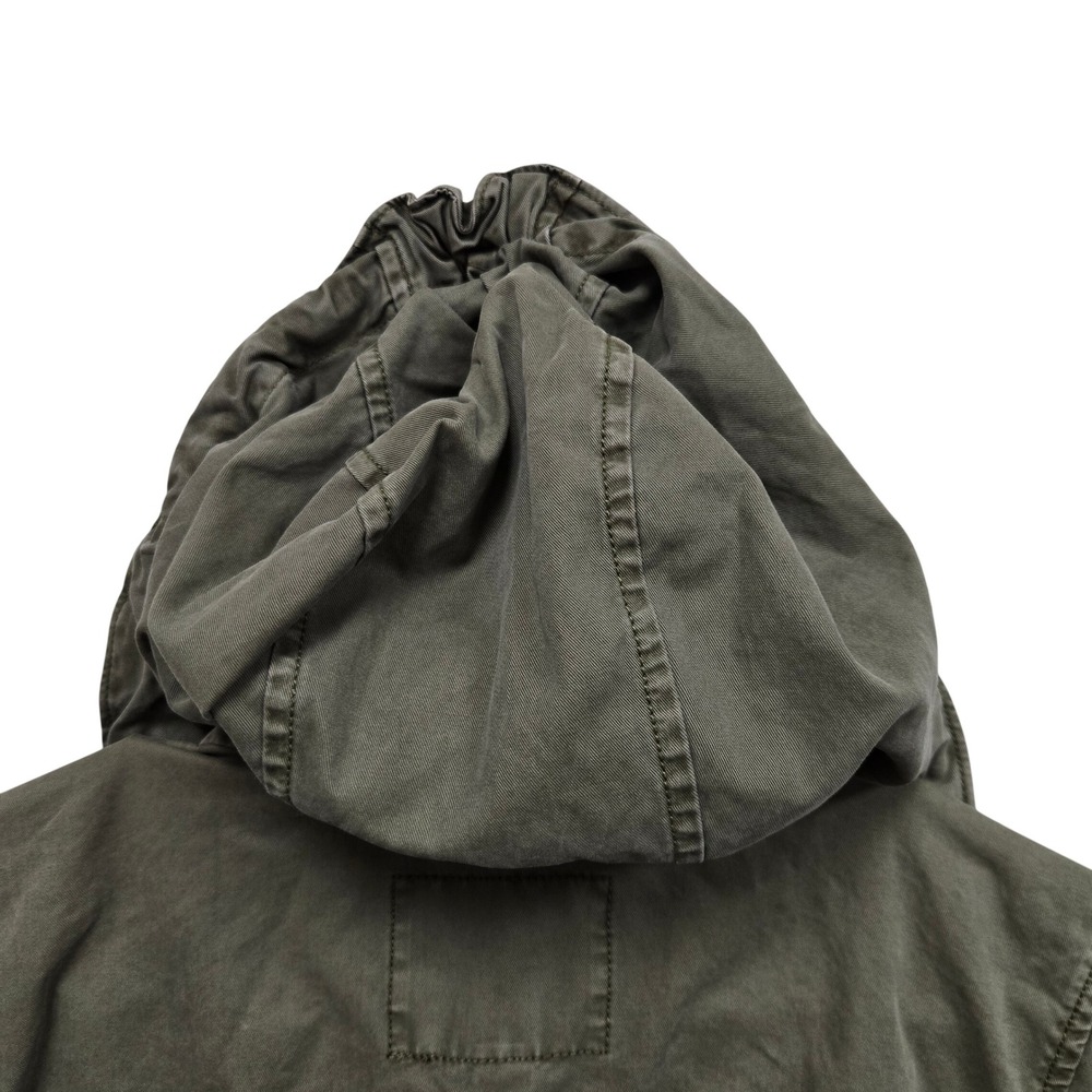American‎ Eagle Outfitters Olive Green Utility Anorak Jacket Hooded Zip Pockets - Picture 8 of 13